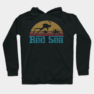 Red Sea  Sunset Scuba Diving Design Hoodie